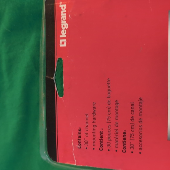 Legrand Flat Screen TV Cord Cover Kit White New Old Stock - Picture 6 of 7